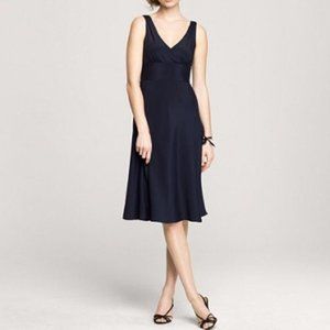 J.Crew Navy Silk Midi Dress | Size 10